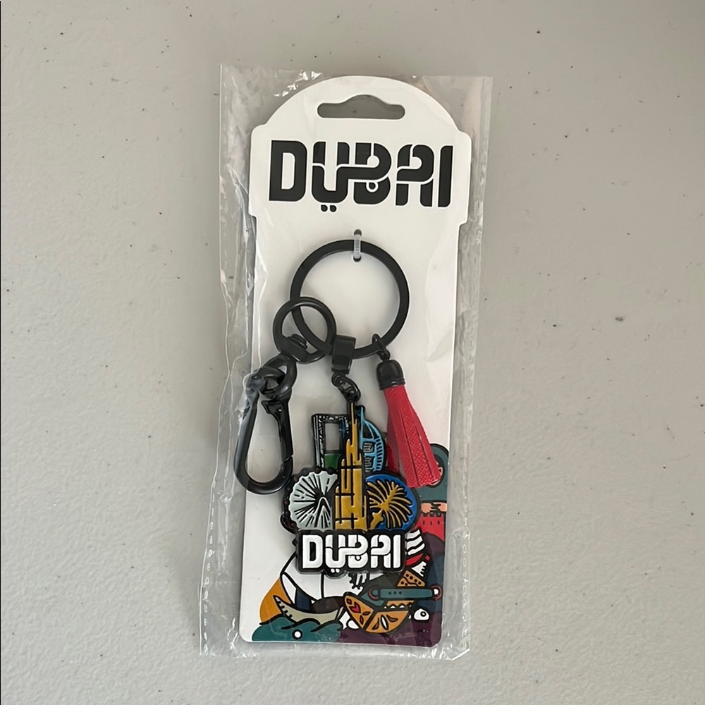Dubai Souvenir Keychain with Red Tassel